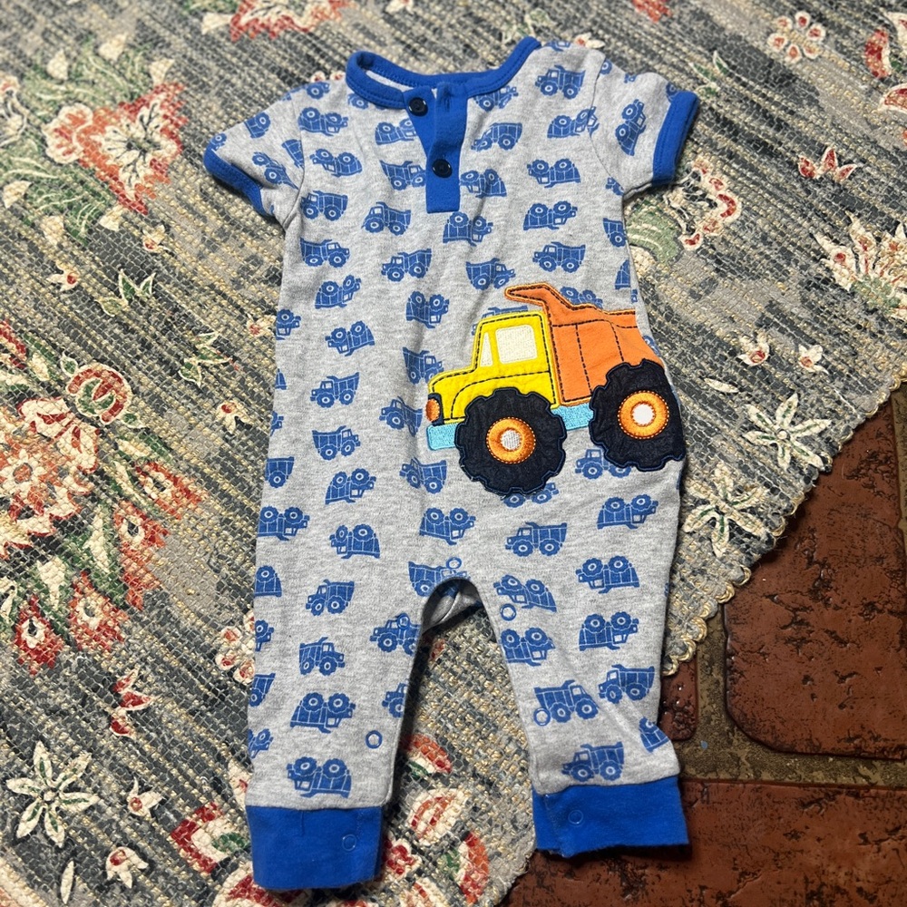 Bon Bebe Blue and Orange Baby Romper